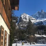 Family With Amazing View On Mont Blanc