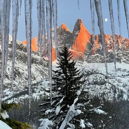 De L'aiguille With View On Mont Blanc Chalet *
