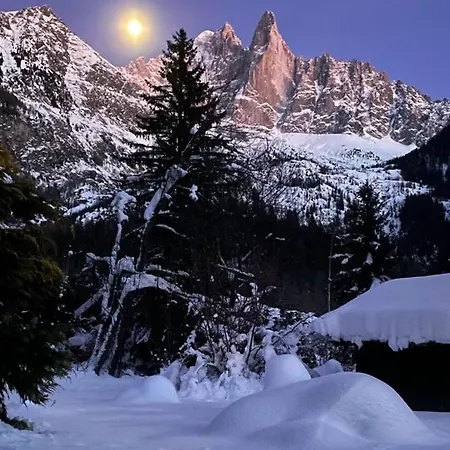 De L'aiguille With View On Mont Blanc Chalet *